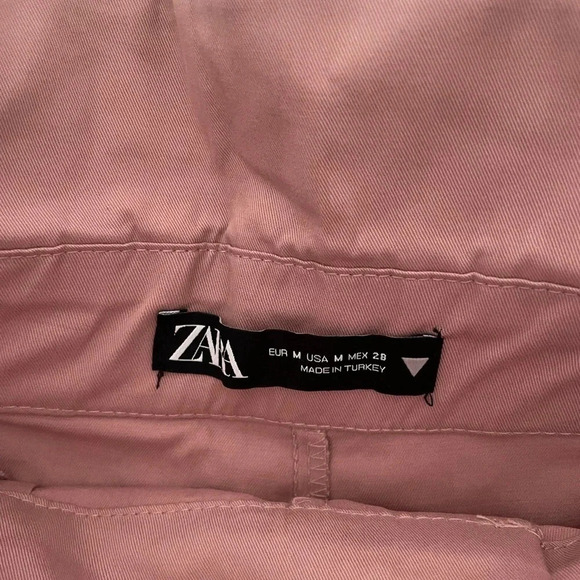 Zara high waisted pink belted shorts - Picture 3 of 8
